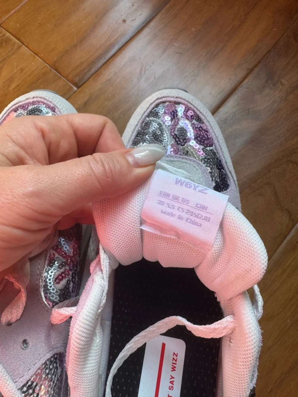 NWT W6yz Wizz Deva Grey Lilac Platform Sneakers Women Sz 7,5 - Picture 12 of 13